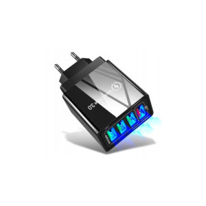 Szybka Ładowarka Siec. Quick Charge 3.0-4xusb Led