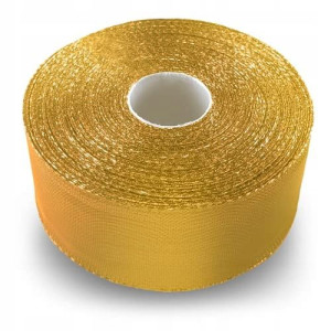 Tasiemka 38 mm Wstążka metaliczna z drutem ZŁOTA 2