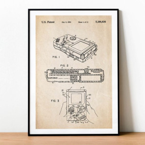 Plakat z patentem - GAMEBOY