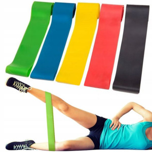 Zestaw 5 Gum Do Ćwiczeń Taśm Mini Fitness Crossfit