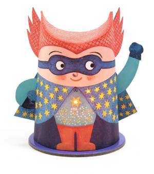 Djeco Lampka nocna papierowa SUPER BOHATER