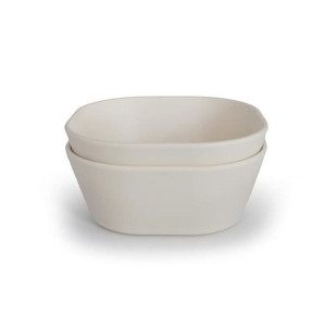 Mushie - 2 miseczki Square Ivory