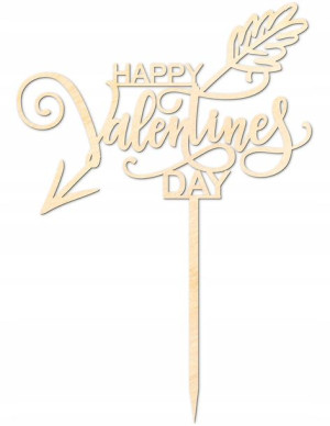 Topper na tort Happy Valentines day Dekoracja
