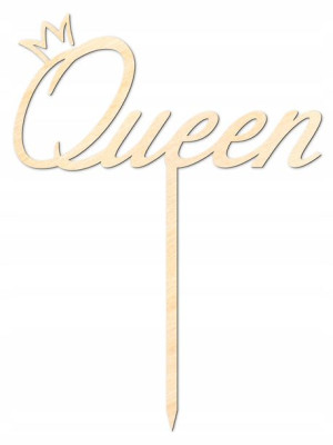 Topper na tort Queen Dekoracja ozdoba
