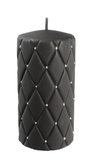 Świeca FLORENCJA mat walec mały parafin 7xh10cm czarna