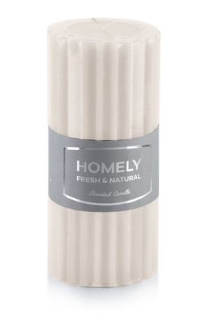 Świeca HOMELY walec duży 7,5xh17,5cm     parafinowa kremowa