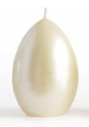 Świeca OPAL jajko małe 5x9cm kremowa