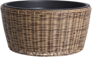 Donica okrągła 44xh21cm BRĄZOWA