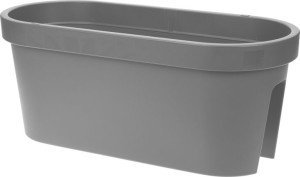 Doniczka Na Balustradę 60x27x25cm Jasnoszara