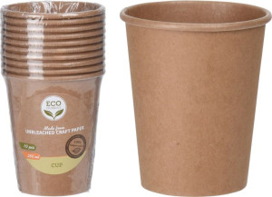 Komplet 10kubków Papierowych 250ml