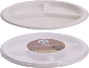 Komplet 8 Tacek 22,5cm Biodegradowalne 3-dzielne