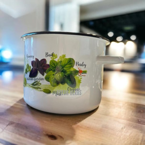 Garnek emaliowany 4,5l zioła