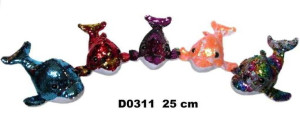 Delfin z cekinami 25cm