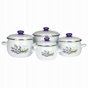 Komplet garnków lawenda 8el