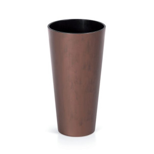 Doniczka Tubus Slim Corten - stal kortenowa - 200x200x381
