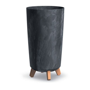 Doniczka Gracia Tubus Slim Beton Effect - marengo - DGTL200E