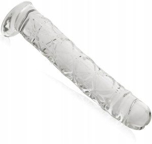 Szklane Dildo Z Podstawką Sztuczny Penis Ze Szkła