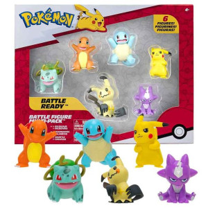 POKEMON Zestaw 6 Figurek Pikachu Charmander 6PAK