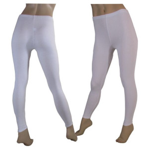 Legginsy getry leginsy długie białe XL bawełniane