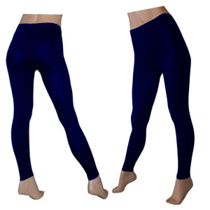 Legginsy getry leginsy damskie granatowe L bawełna