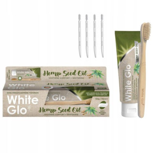 White Glo Hemp pasta wybielająca z olejem konopnym