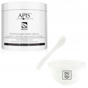 APIS DETOX Maska Algowa detoks węglem z miseczka