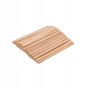 Szpatułki do wosku DREWNIANE wąskie 140x5mm 100szt