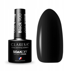 Claresa Lakier hybrydowy BLACK 900 kolor Czarny 5g
