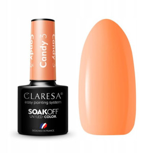 Claresa Lakier hybrydowy CANDY 3 Pomarańczowy 5g