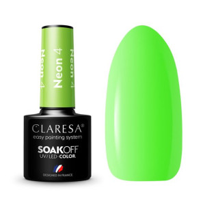 Claresa Lakier hybrydowy NEON 4 Neonowy Zielony 5g
