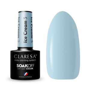 Claresa lakier hybrydowy Ice Cream 3 Niebieski