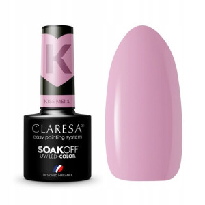 Claresa lakier hybrydowy Kiss Me 1 Lila Róż 5g