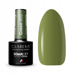 Claresa Lakier hybrydowy GREEN 802 Khaki Zielony