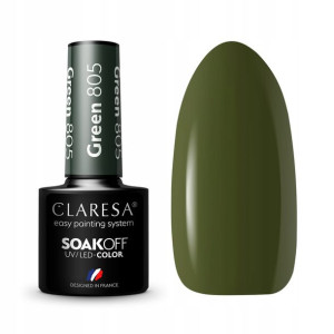 Claresa Lakier hybrydowy GREEN 805 Ciemny Zielony