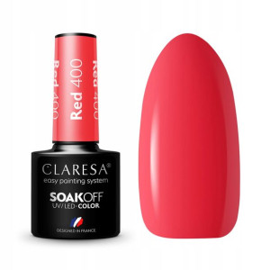 Claresa Lakier hybrydowy RED 400 Czerwony Karmazyn