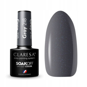 Claresa Lakier hybrydowy GRAY 218 Ciemno Szary