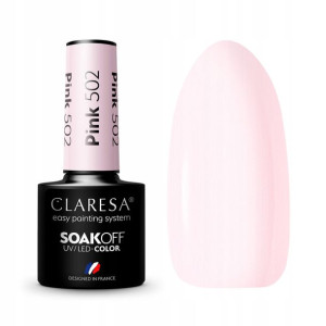 Claresa Lakier hybrydowy PINK 502 Perłowy Róż 5g