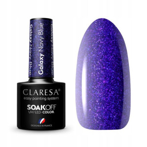 Claresa Lakier hybrydowy Galaxy Navy Blue Atrament