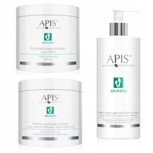 Apis Api-Podo zestaw stóp mocznik krem sól Peeling
