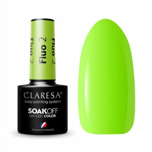Claresa lakier hybrydowy FLUO 2 kolor Limonka 5g