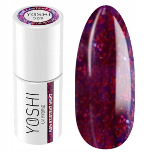 Yoshi Pro lakier hybrydowy 509 Czerwone cekiny 6ml