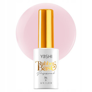 Yoshi Baza hybrydowa Rubber Base UV No6 10ml Róż
