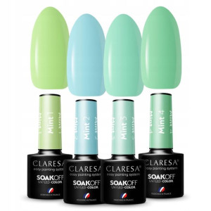 Claresa kolekcja lakiery hybryd seria Mint 4 szt