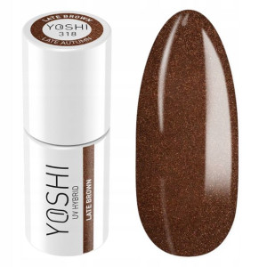 Yoshi Pro lakier hybrydowy 318 Brązowy połysk 6ml