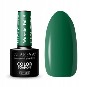 Claresa lakier hybrydowy WARMIN FALL 8 Zielony 5g