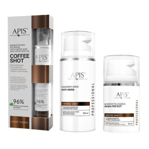 Apis Coffee Shot Zestaw pod oczy serum krem maska