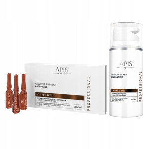 Apis Coffee Shot Zestaw anti-aging ampułka + krem