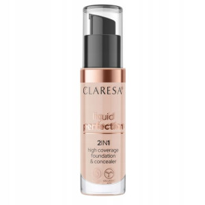 Claresa Liquid 2w1 korektor podkład Nude 104 34g