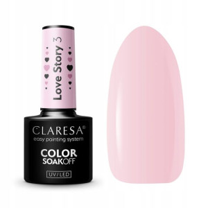 Claresa Lakier hybrydowy Love Story 3 Różowy 5g