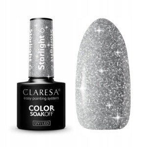 Claresa Lakier hybrydowy Starlight 6 Srebrny Flash